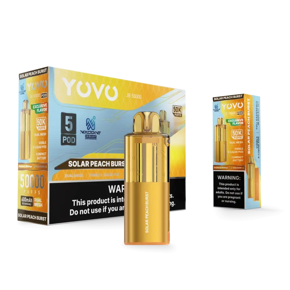 Solar Peach Burst YOVO JB50K Disposable Pod